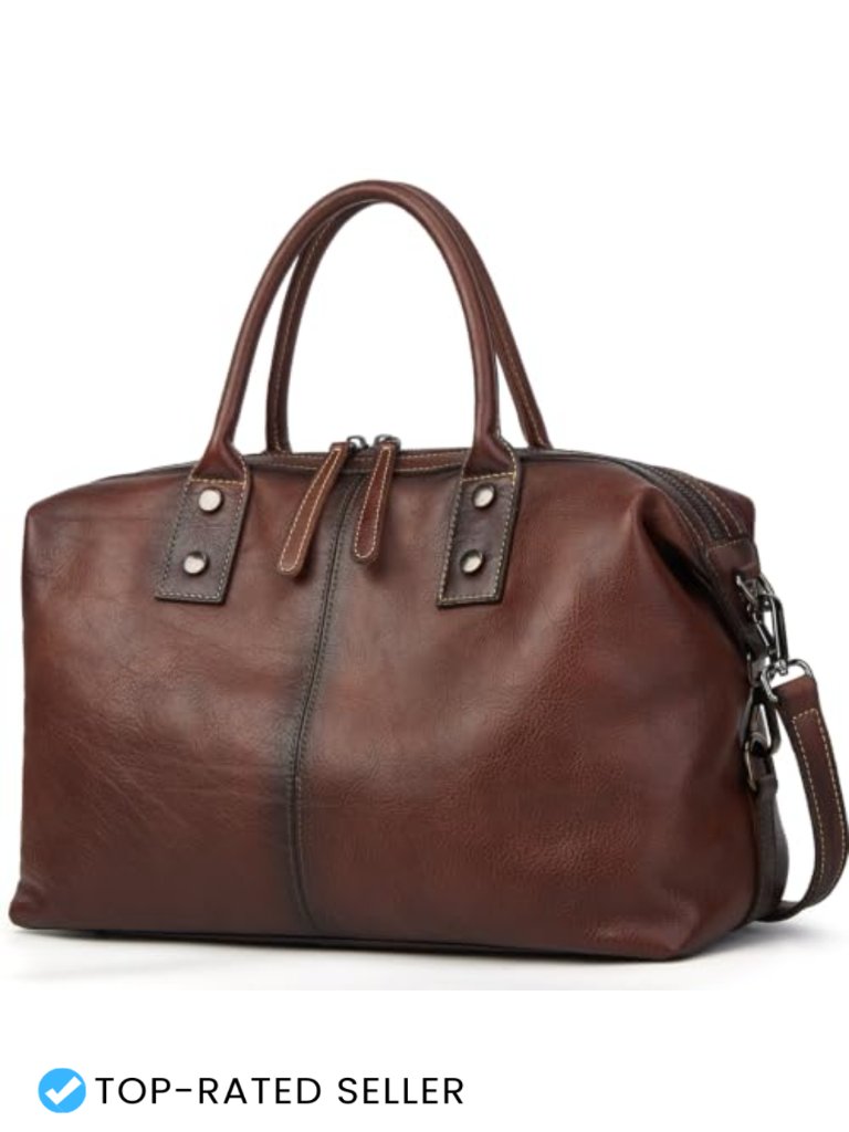 Genuine Leather Satchel Tote Bag Women Top Handle Handbag Designer Retro
